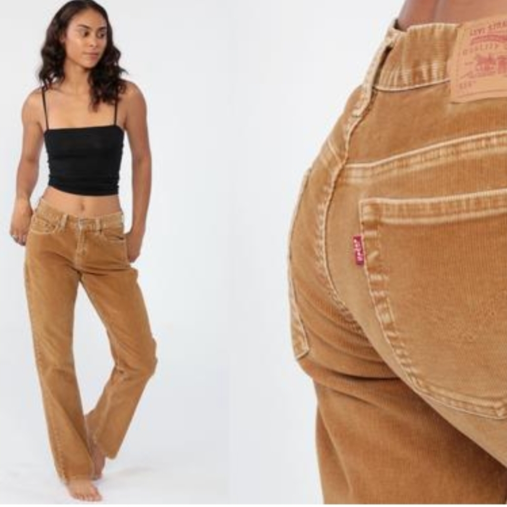 RARE & VINTAGE Levi's 90's Style Low Rider Corduroys Dark Brown